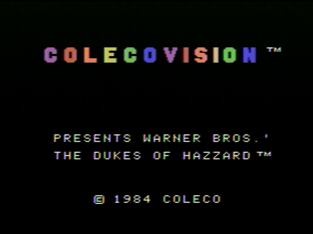 Title Screen of The Dukes of Hazzard for Colecovision